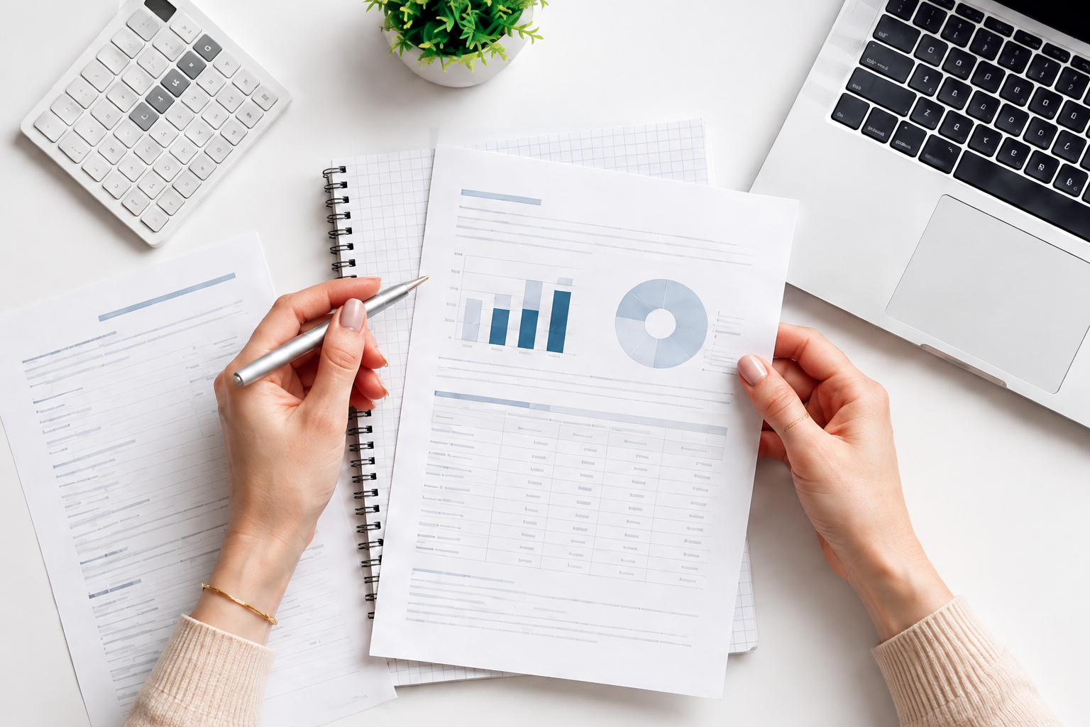 Une professionnelle organise et analyse des dossiers d’entreprise